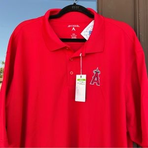 Antigua Red Los Angeles Angels of Anaheim Polo XXL (NWT)